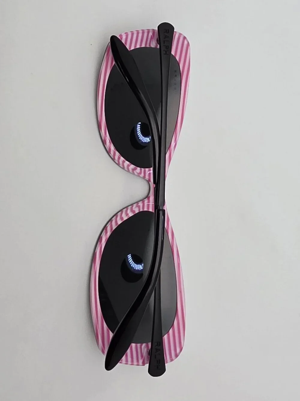 Ralph Lauren RA5158 1092/87 Black on Pink Frame Grey Lens Cat Eye Sunglasses